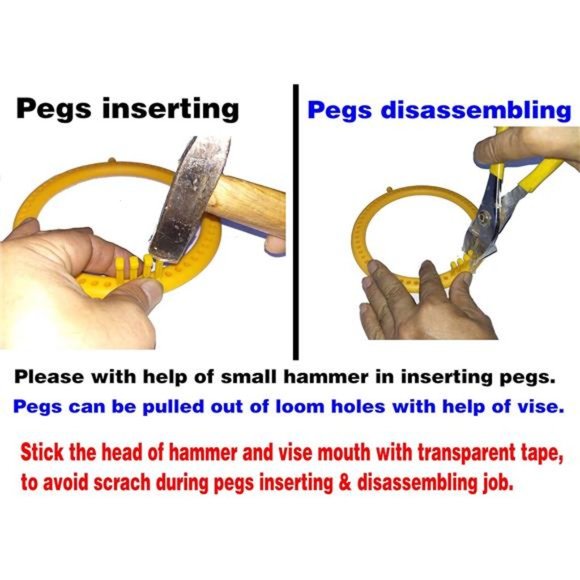 Round Knitting Loom Set Long Knitting Board Weave Loom Craft Yarn Kit DIY Tool - Picture 6 of 7